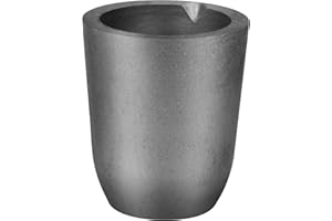 CANALHOUT 6Kg#N6 Graphite Crucible with Pouring Spout-1800℃ High-Temp Silicon Carbide Crucibles for Melting Metal, Durable Melting Crucible for Gold, Silver, Copper & Aluminum