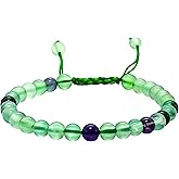 Amazing Gemstone Crystal Agate Bracelet, Gifts For Men and Women - Protection Healing Crystal Bracelet - 6mm Gemstone Beaded Adjustable Bracelet, Pulseras Para Hombres Mujer Stocking Stuffers