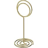 10 Pack Gold Table Number Holders - Place Card Holders for Signs - Photo Holders for Centerpieces Weddings - Photo Stand Clip
