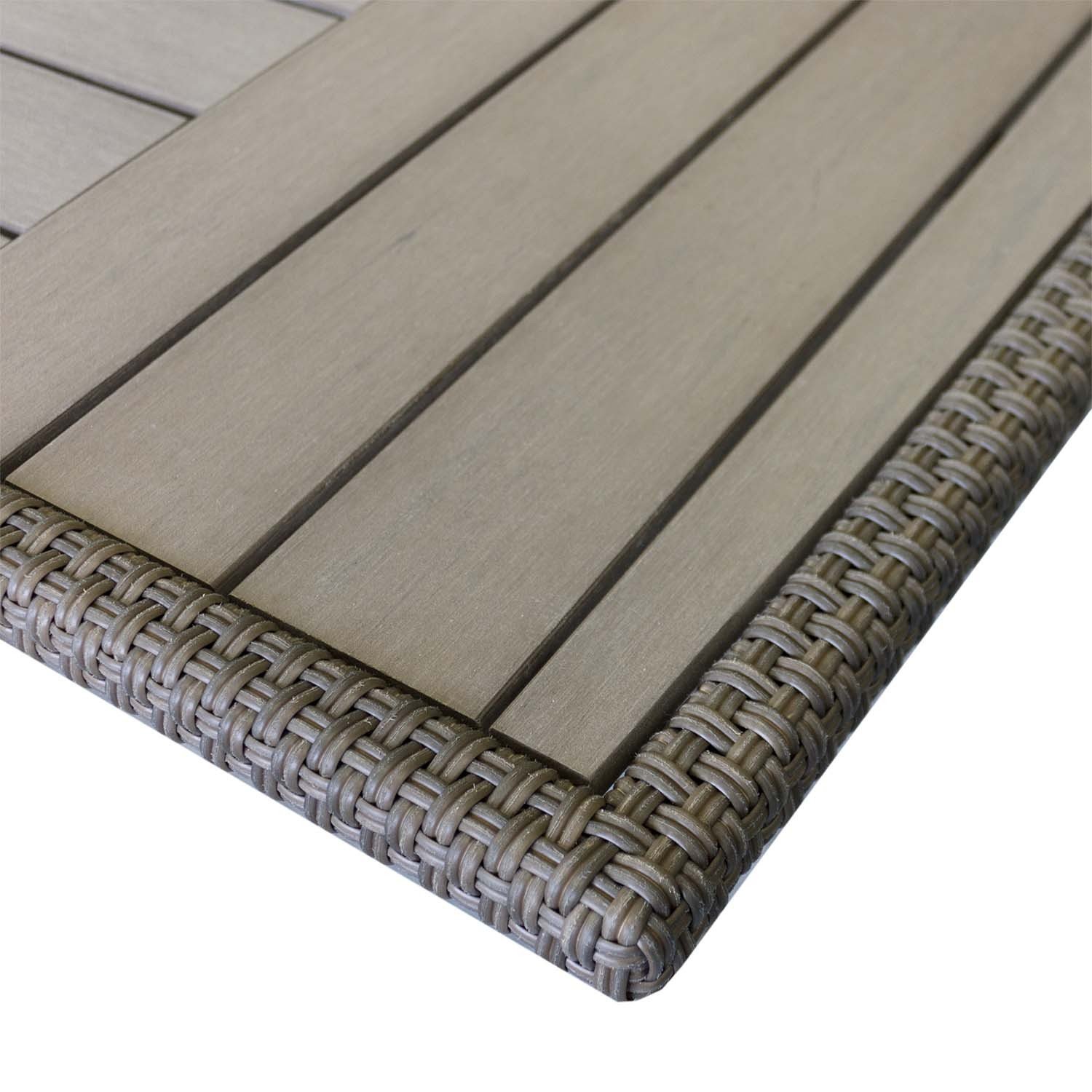 Mesa de jardín con compartimento refrigerador y aluminio polywood ...