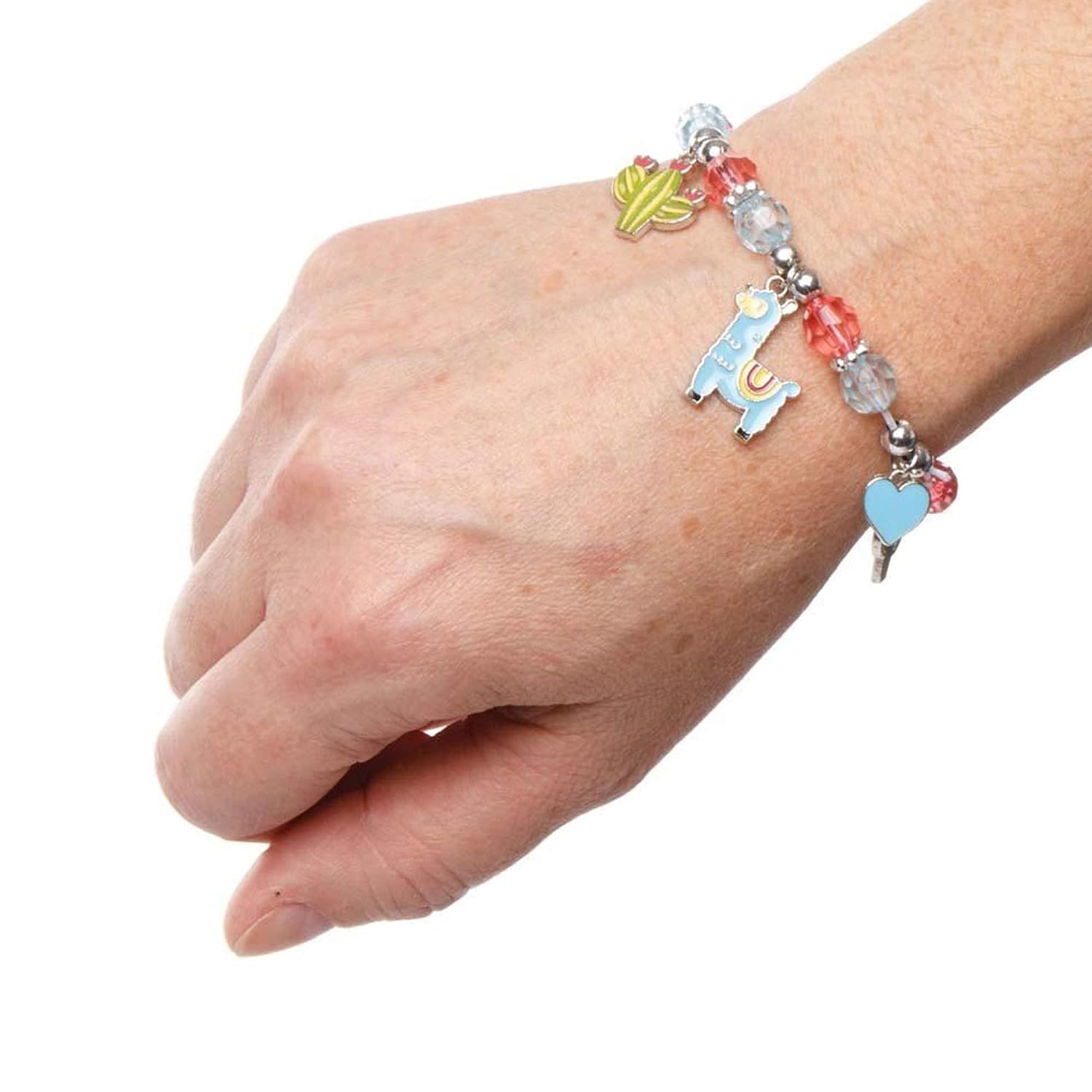 Baker Ross AX723 Llama Charm Bracelet Kits, Pack of 3, Perfect for Childrens Jewellery Crafts Party Bags and Gifts - Image 4