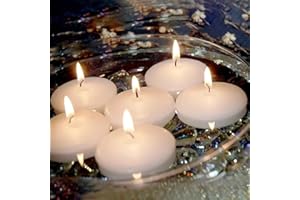 XIANGPENG 3 inch White Floating Candles Bulk,12Pack Dripless Wax Unscented Wax 13-15Hours Burning, Wedding Party Candles,for Centerpieces Suitable for Cylindrical Vases,Swimming Pool,Restaurant Decoration