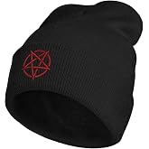 MiAnMiAn Embroidery Goth Beanie Knit Hats for Men & Women, Embroidery Winter Hats Skull Cap