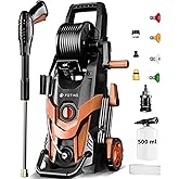 FOTING Pressure Washer 4500 PSI Electric Power Washer with 4 Quick Connect Nozzle & Foam Cannon&Inlet Hose&Filter, 3.2 GPM Hi