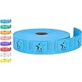 Tacticai 1000 Raffle Tickets, Star, Blue (1 of 8 Colors), Single Roll, Ticket for Events, Entry, Class Reward, Fundraiser & Prizes