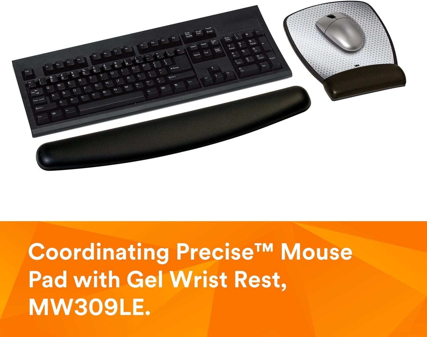 3M Gel Wrist Rest for Keyboards, Soothing Gel Comfort with Durable, Easy to Clean Leatherette Cover, Antimicrobial Product Protection, 18", Black (WR309LE) : Computing Wrist Rests : Office Products
