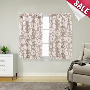 Home Kitchen Tier Curtains Vintage Half Curtain Drape Panel