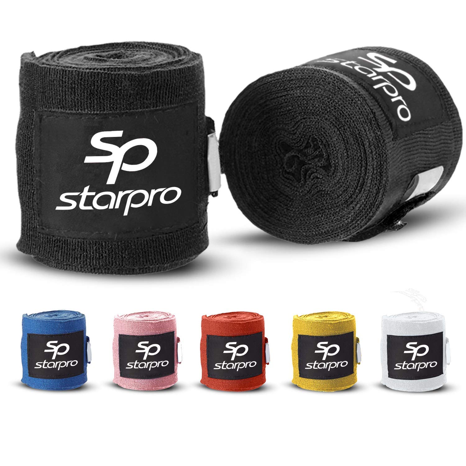 Buy Starpro Boxing Hand Wraps Carbon Woven Cotton Bandages 2.55m 3
