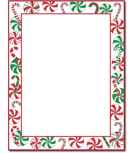 Christmas Santa Letterhead Stationery - 60 Sheets 8.5x11 Festive Holiday Paper