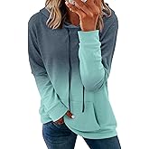 onlypuff Women's Pullover Hoodies Teen Girls Trendy Fall Fashion Tops Hooded Sweatshirts
