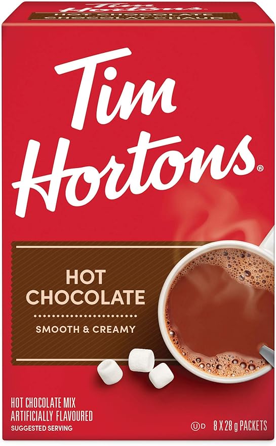 Tim Hortons Hot Chocolate Packets, Hot Chocolate, 8 Count Amazon.ca
