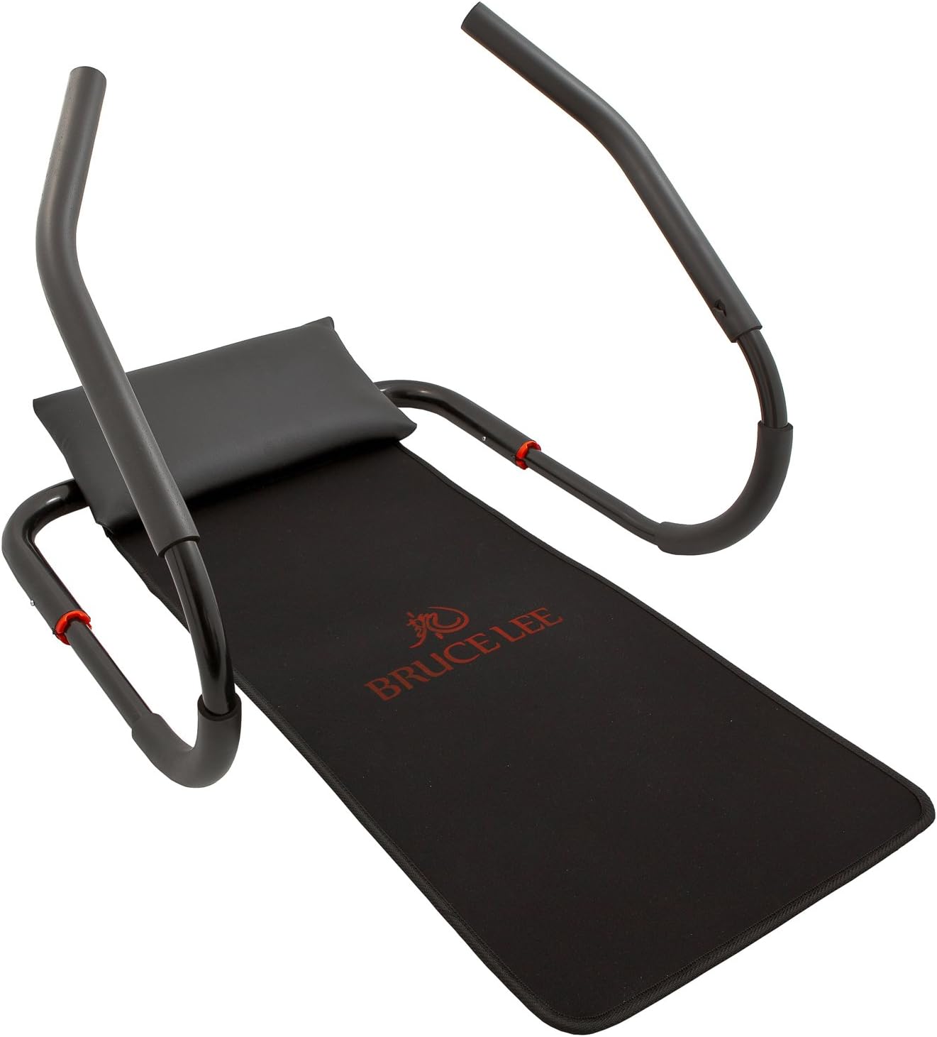 Marcy Bruce Lee Dragon Deluxe Ab Roller - Black/Red, One Size