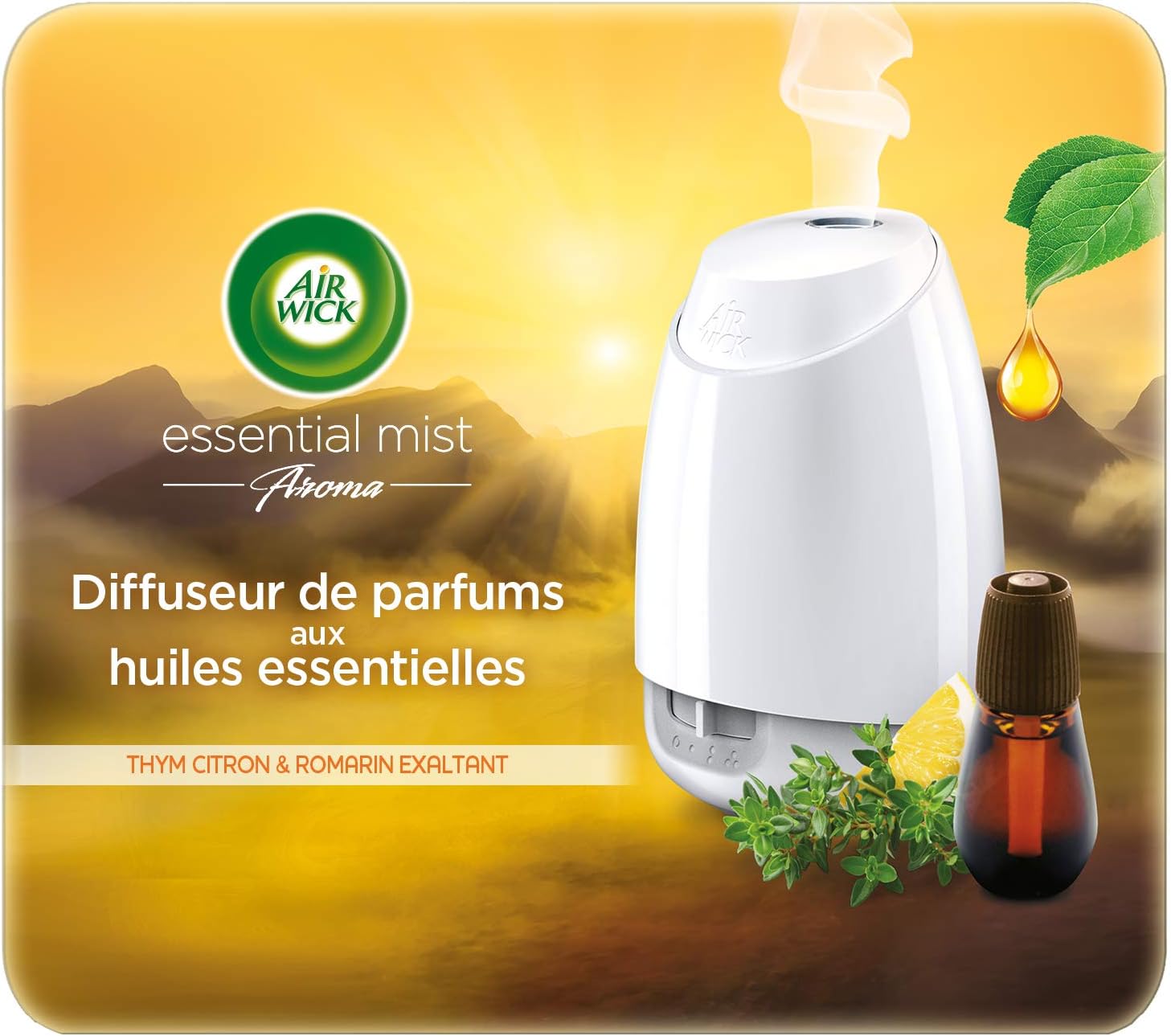 Diffuseur d'huiles essentielles Air Wick + recharge Thym Citron en promotion