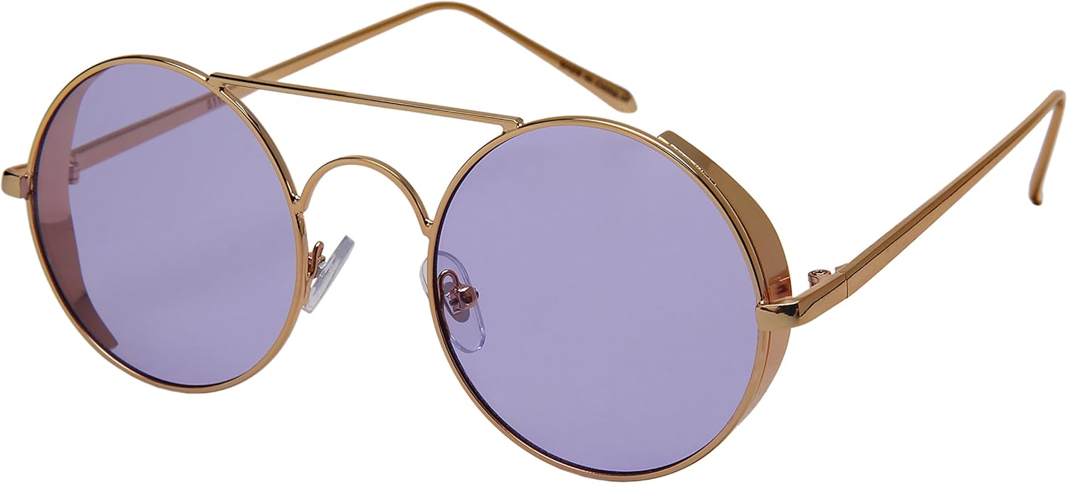 EdgeIWear Round Side Shield Sunglasses w/Flat Color Lens