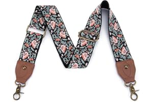 DKSONGR Purse Strap Replacement Crossbody Adjustable Bag Strap Retro Jacquard Embroidery Wide Shoulder Strap for Women Handbags