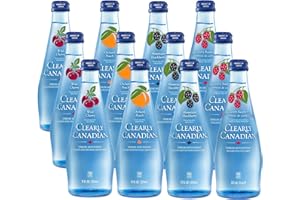 Clearly Canadian Sparkling Flavored Water, 11 oz Glass Bottles – Variety of Refreshing Flavors, Premium Carbonated Beverage, Available in 12-Pack and 24-Pack Options (12 Pack, 12 Pack Variety)