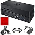 Dell D6000 Docking Station with USB 3.0 & USB C - 1 Year Warranty - Dell Universal Dock Dual Monitor with 130W Power Charging & HDMI Cable - Dell Laptop Docking Station (RENEWED)