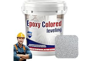 Epoxy Floor Paint,Epoxy Colored Sand Floor Paint 352Oz, High-gloss Marble Effect Coating, Garage Floors Painting, Covers Appr