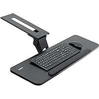 VIVO Adjustable 34 x 10 inch Computer Keyboard and Mouse Platform Tray, Ergonomic Under Table Desk Mount Drawer, Underdesk Sh