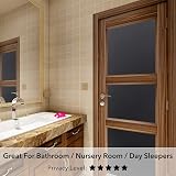 VSUDO Blackout Window Film Privacy - Black Frosted Glass Film 90x400 cm view 2