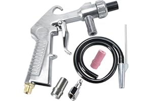 Jewboer Sand Blaster Gun Kit,Sandblaster Blast Gun,Media Blaster Gun for Sandblasting Cabinet with Ceramic Nozzles