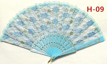 Amazon 二重層レースバレエ扇子 スペインの踊り扇子 スタジオ表演道具扇子 バレエ用品 発表会 舞台用扇子 ラメレース扇子 H 09 中国雑貨 多幸屋 バレエ