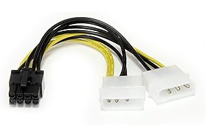 StarTech.com LP4PCIEX8ADP 6-Inch LP4 to 8-Pin PCI Express Video Card Power Cable Adapter