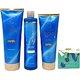 Bath & Body Works True Blue Spa Body Trio Set - Shower Cream, Body Wash and Super Rich Body Cream - with an Aloe Vera Bar Soap - Full Size