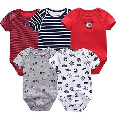5-Pack Variety Short-Sleeve Bodysuits for Baby Boys Bahrain Ubuy