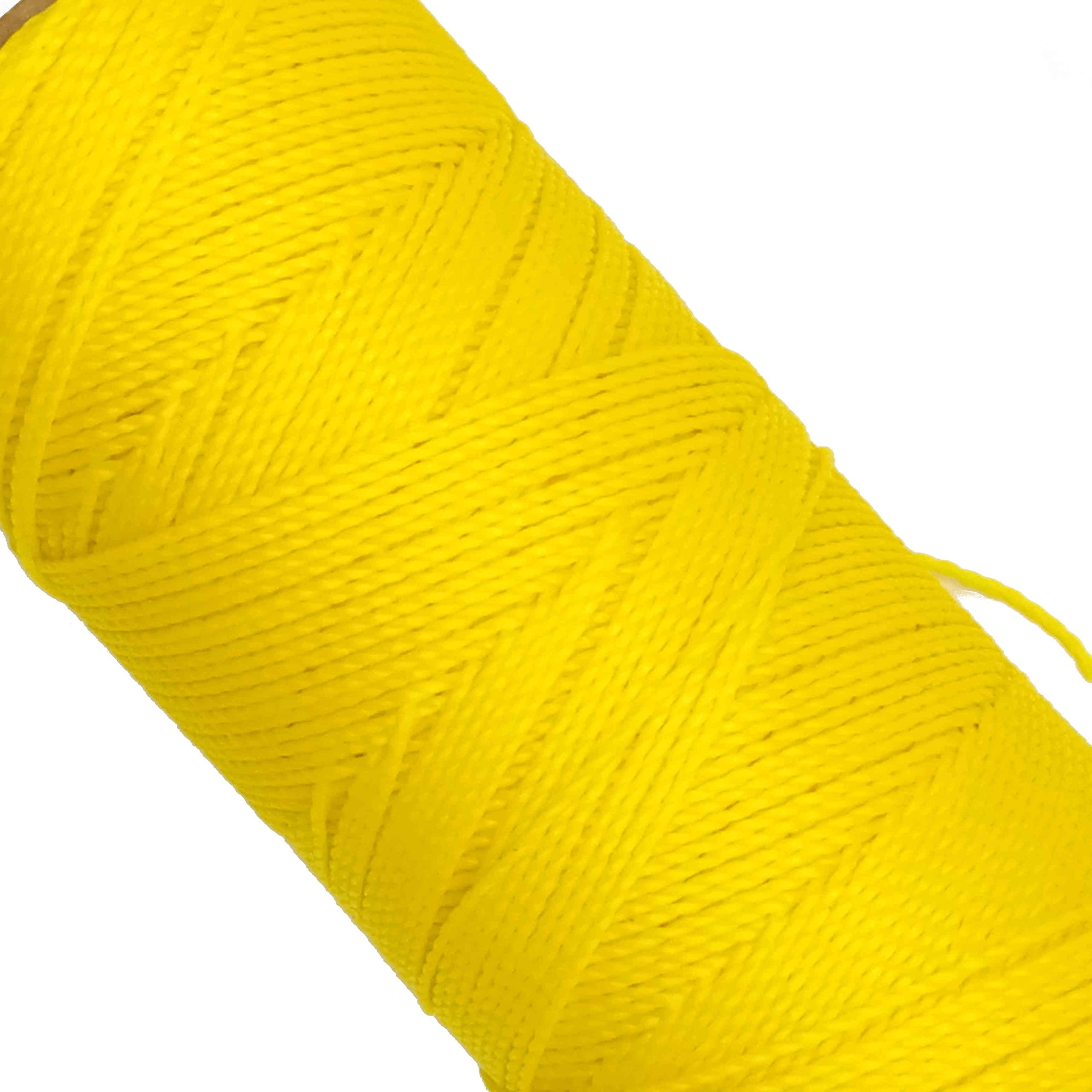 Linhasita Waxed Thread 100 g / 170 m Polyester 1 mm Thick Macrame, 30 Colours Lemon Yellow