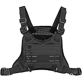 CamGo Tactical Outdoor Sports Chest Bag for Men, Molle EDC Vest Chest Pack for Sports Running Hiking Workout