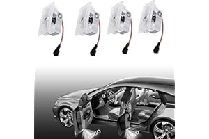 RCBDCYGJ No Fade LED Logo Projector Puddle Lights Ultra-Bright Welcome Light 3D Laser Ghost Shadow Light Compatible with Tesla Model 3 S Y X Accessories (Update White)