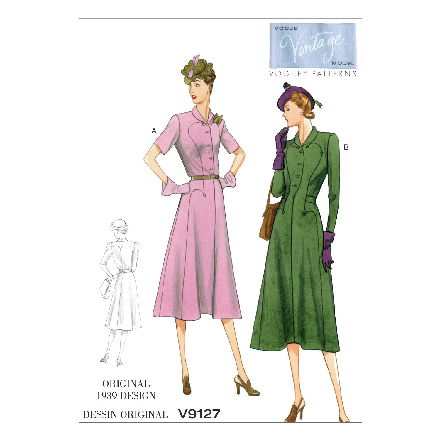 Vogue Patterns, 9127 A5,Misses Dress,Sizes 6-8-10-12-14