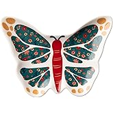 Karma, Calico Trinket Tray, Ceramic Jewelry Dish, Shaped Trinket Tray, Decorative Ceramic Trinket Dish, Jewelry Dish Tray for Rings, Butterfly