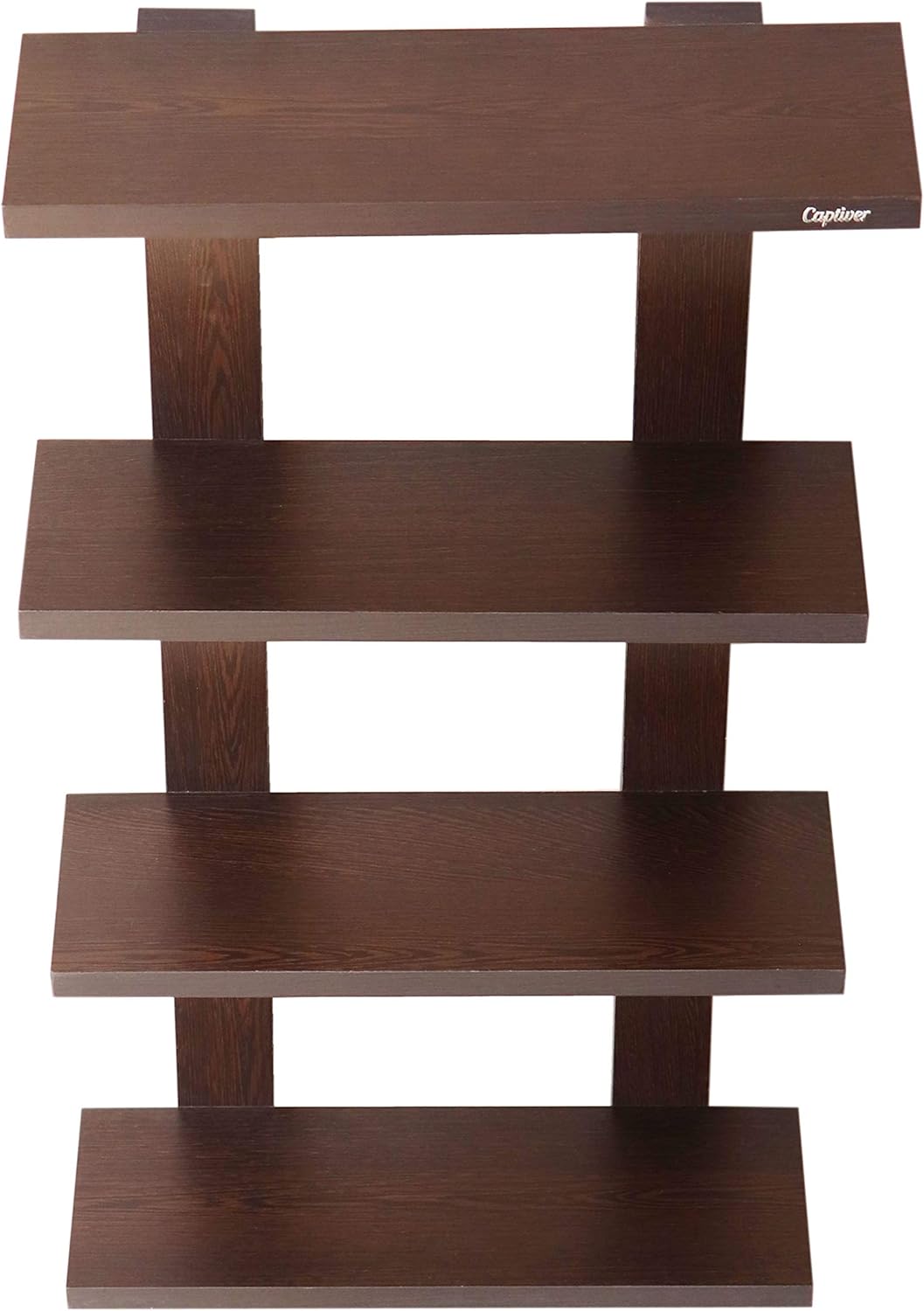 Captiver Altair Wooden Wall Shelf Unit Wenge 37.5 X 12.5 X 68 cm
