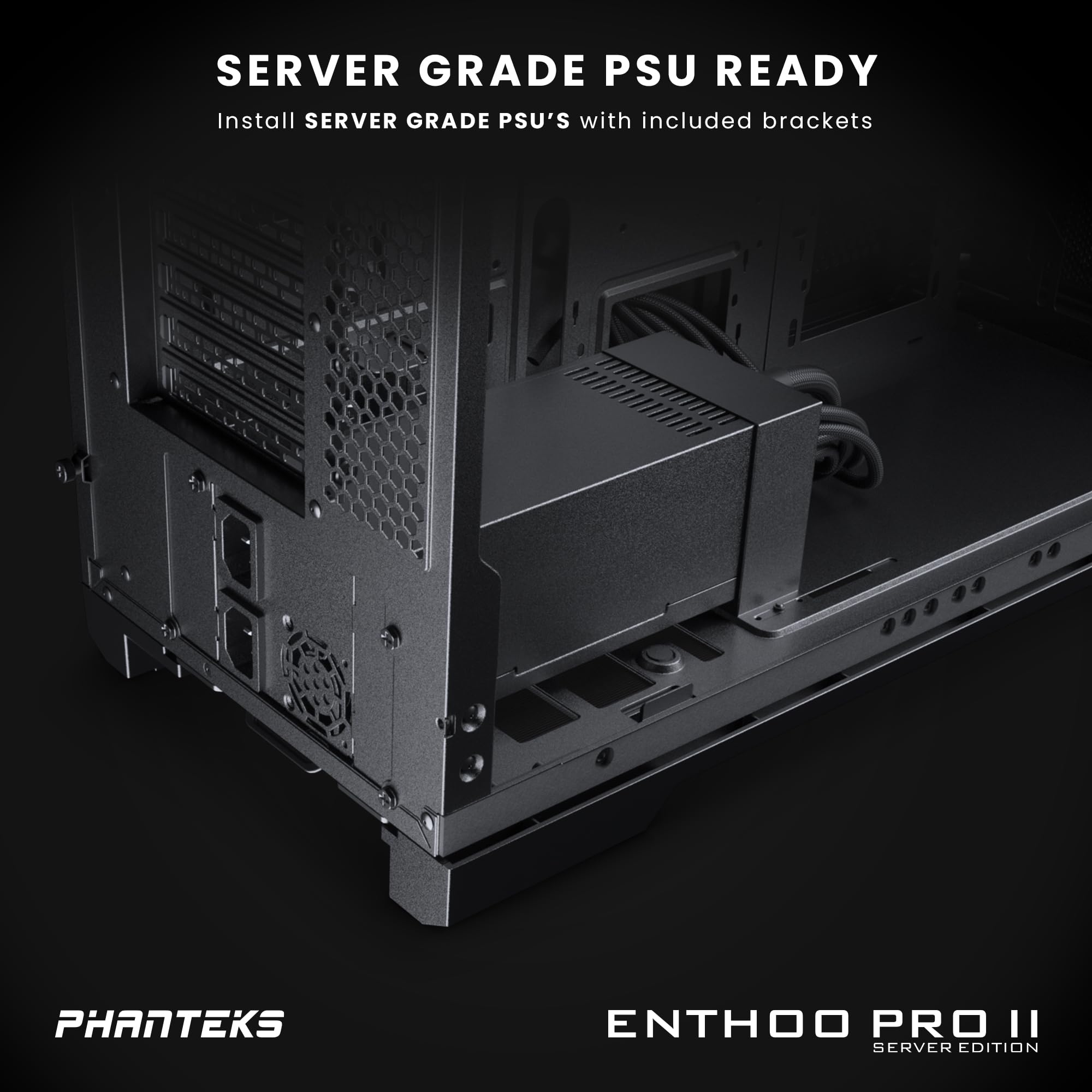 Phanteks (PH-ES620PC_BK02) Enthoo Pro 2 Server Edition – SSI-EEB Motherboard Support, 11-PCI Slots, 15x Fan Positions (Closed Panel)