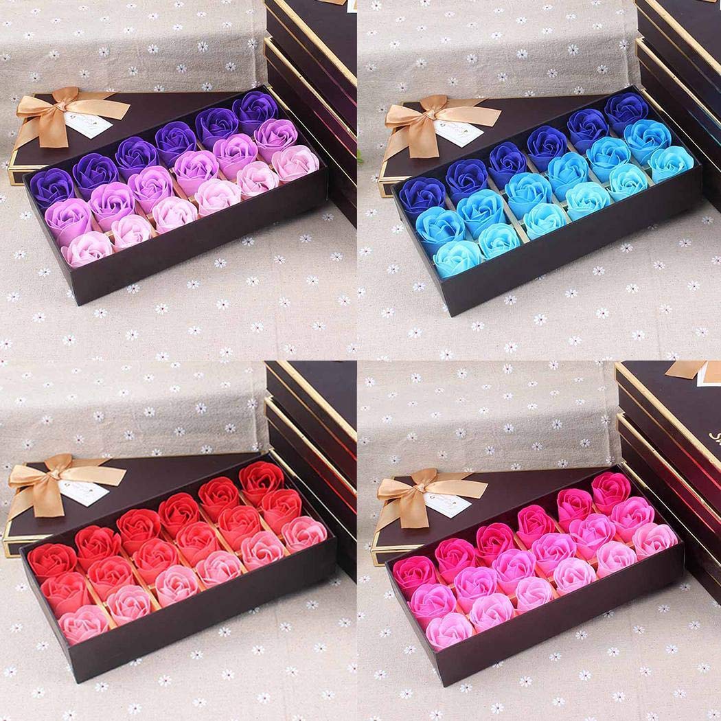 fnemo 18-Roses Soap Flower Gift Box Creative Romantic Valentine\'s Day Wreaths & Garlands