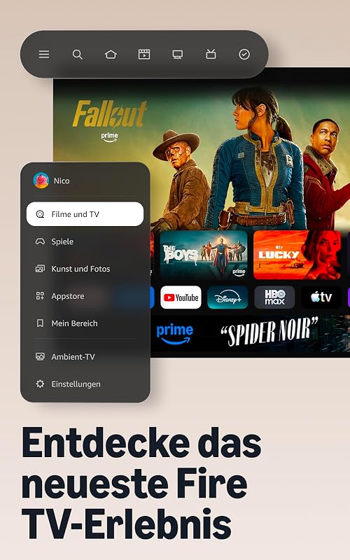 Fire TV Stick 4K (neueste Generation), einfaches 4K-Streaming, neue Fire TV-Fernbedienung, alle Apps an einem Ort, Free- und Live-TV, Sendungen schneller finden mit Alexa+