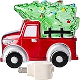 VCUTEKA Christmas Night Light, Vintage Christmas Truck with Tree Night Light with LED Bulb for Home Bedroom Fireplace Porch Xmas Holiday Decor