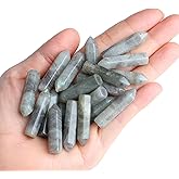 QINJIEJIE Moonstone 20 PCS Healing Crystals Stones Sets Wands Bulk Natural Pocket Crystal Towers Assorted Pointed Reiki Gemstones Polished Energy Meditation Chakra Gifts for Women Men
