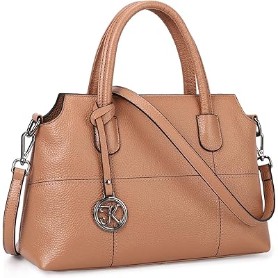 Kattee ショルダーバッグ ハンドバッグ レディース 本革 軽量 レザー 3way ブラウン デイリーバッグ 手持ちバッグ 小さめ 斜め掛け トートバッグ 自立 型崩れず通勤 旅行