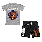 Bioworld Five Nights At Freddy's Freddy Fazbear Boy's Short Sleeve Shirt & Lounge Shorts Combo Set