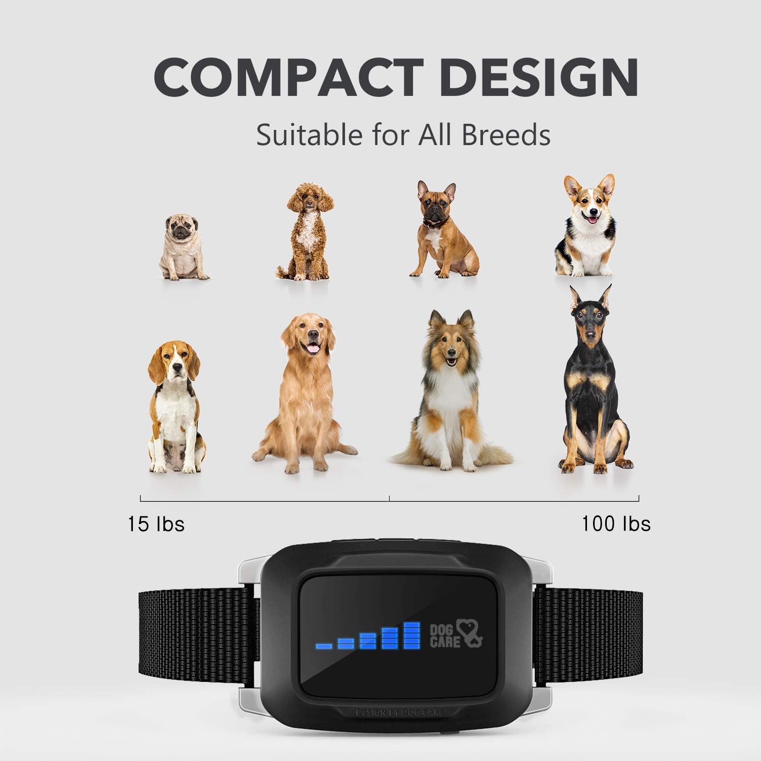 Rechargeable Bark Collar for Dogs - Dog Bark Collar w/2 Vibration and Static Modes, Auto 7 Levels Static Modes, LED Indicator, No Bark Collar for Small Medium Large Dogs, Safe and Humane : Kitchen & Dining