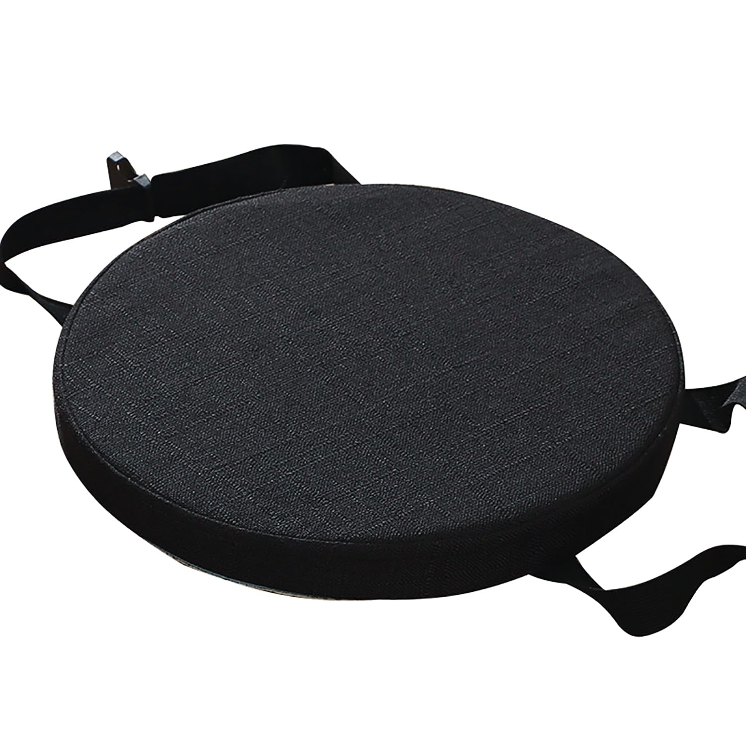 Photo 1 of 13 Inch Round Chair Pad, Anti Slip Circle Stool Cushion with Adjustable Straps,Detachable Chair Pad with Removable Cushion Cover,Thicken Foam Cushion for Bistro Bar High Stool Dining Chairs Black