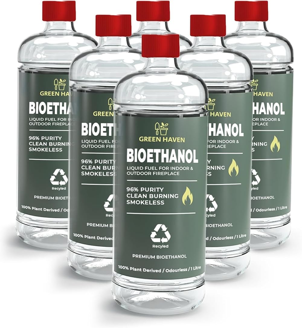 Green Haven 6L Premium Bioethanol Fuel for Fireplace High Purity 96%