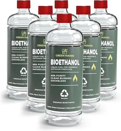 Green Haven 6L Premium Bioethanol Fuel for Fireplace High Purity 96%