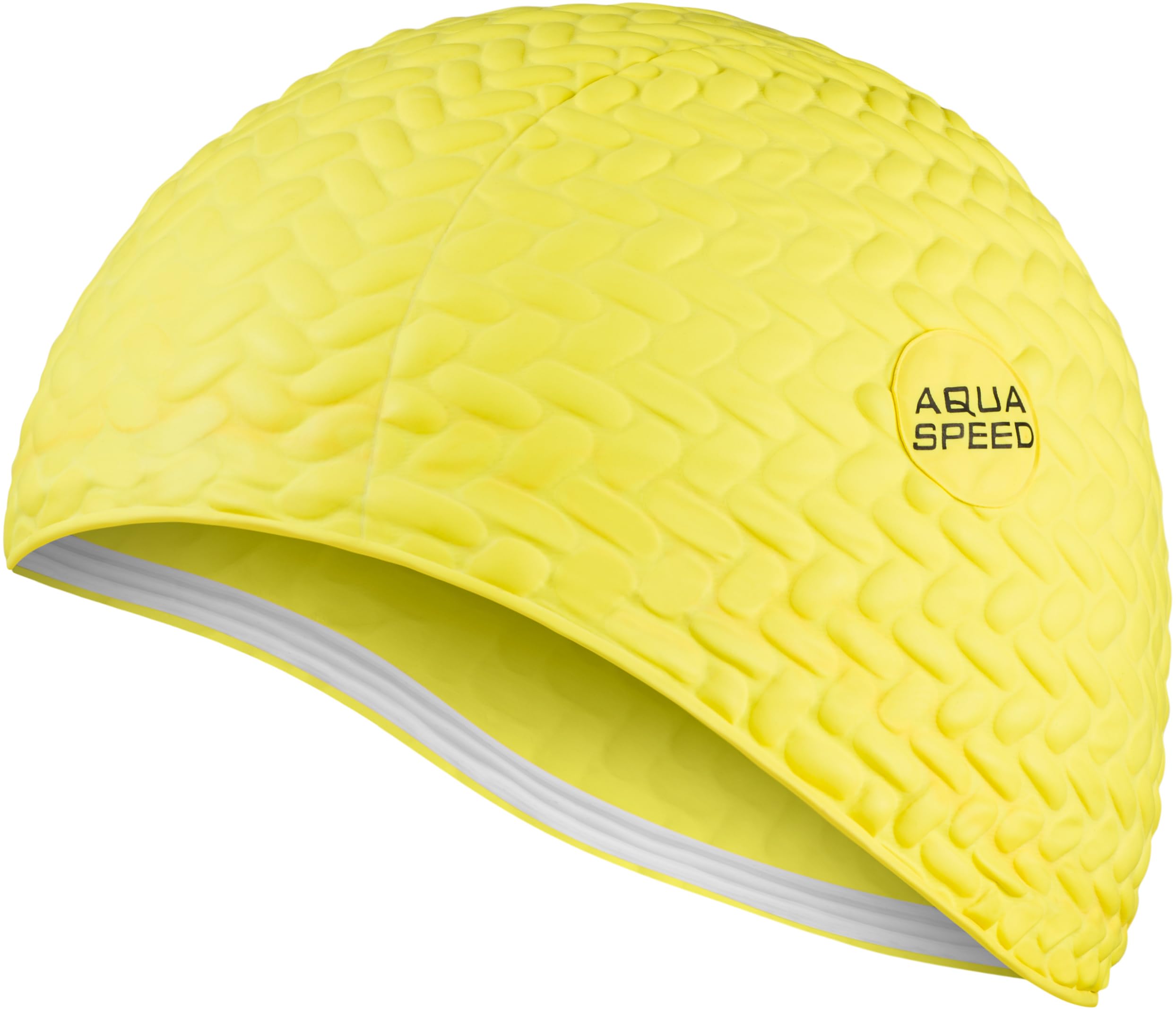 Aqua Speed swim cap | bathing cap | sports | training | swimming | long hair | latex | Bombastic Tic-Tac | Yellow