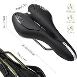 LERWAY Mountain Bike Saddle Gel Memory Foam Waterproof PU Leather view 7