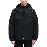 VOPOKER Men's 3 in 1 Winter Coats Water Resistant Ski Snow Warm Puffer Cotton Jacket With Multi-Pockets Windbreaker Jacket
