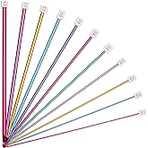 Aeelike 2mm-8mm Tunisian Crochet Hooks Set, Smooth &amp; Colorful, Type D | 11PCS Tunisian Crochet Hook 2-8 mm Aluminum for Beginners Making Blanket Scarves DIY Crafts, Ideal Gfit